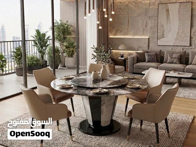 6 chair, dining table for sale marble