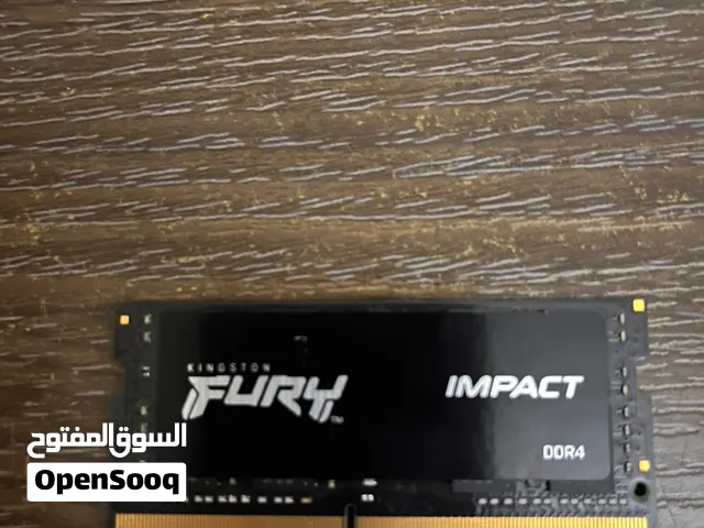 رام لابتوب Kingston Fury 3200 mhz 32GB