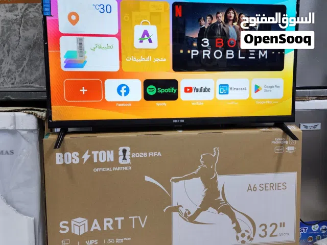 شاشات بوسطن العالميه 43 بوصه احدث اصدار الجيل السادس سمارت اندرويد دقه ووضوح 4K درجه اولى نظام 5G