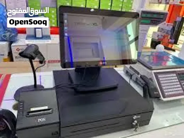 طقم كاشير كامل بالشاشة والطابعة والباركود والدرج النقدي