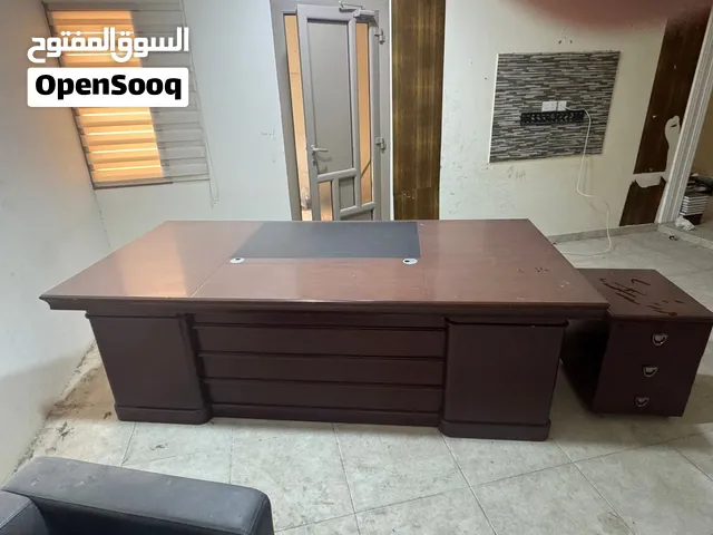 مكتب مدير تنفيذي كبير مع وحدة أدراج – Executive Office Desk 240×110 cm
