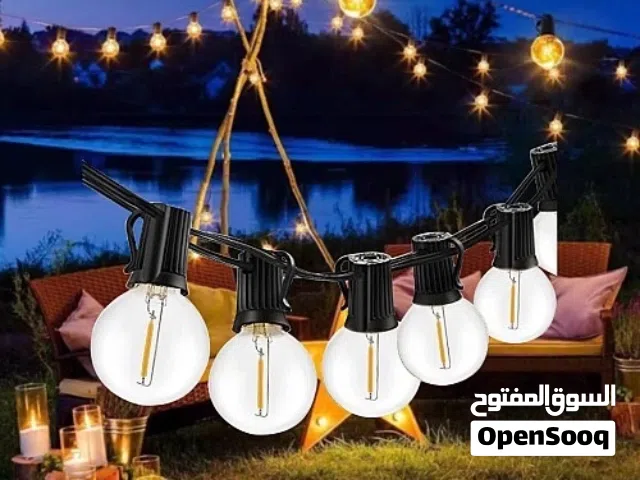 الحبال المضيئة هي إضاءة زينة LED تعمل بالطاقة الشمسية مصممة للاستخدام الخارجي 10 لمبات