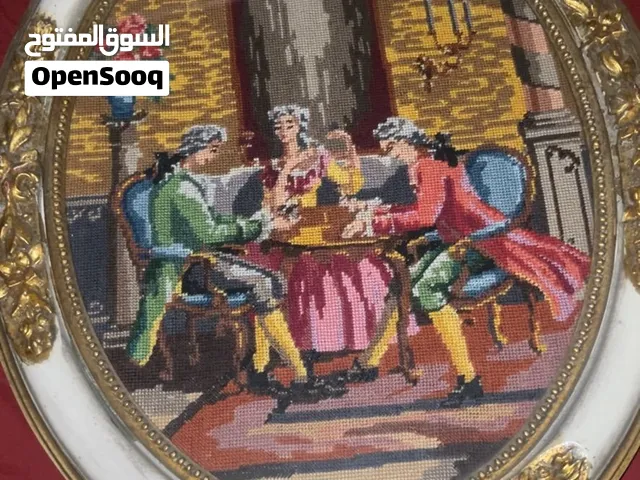 طقم لوحات أنتيك إيتامين تطريز يدوي فاخر