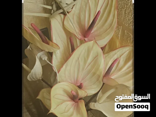 زهور صناعية بحالة الجديد كما في الصورة