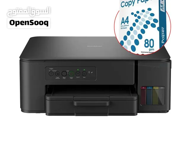 طابعة Brother DCP-T430W لاسلكية جديدة بالكرتونة بكامل ملحقاتها وحبرها الأصلي