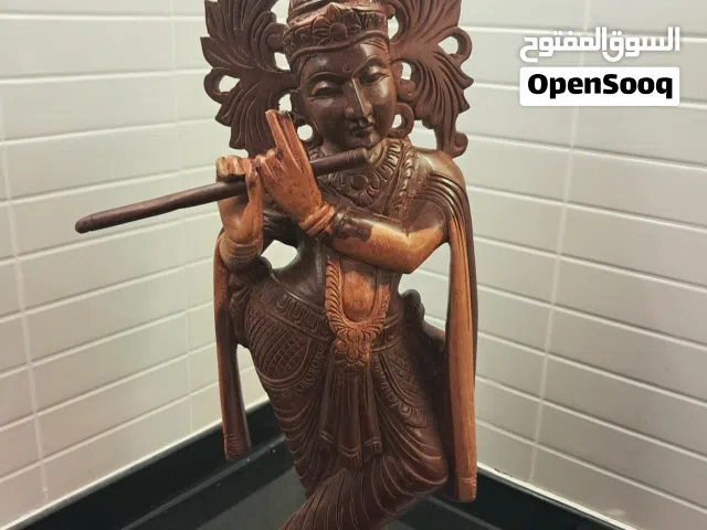 Wooden Krishna made out of 1 piece