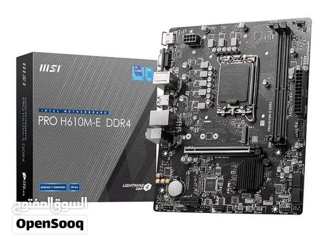 قطع بي سي  Ram:2x8/cl18-22-22/3200hmz  Motherboard/pro h610m-e ddr4