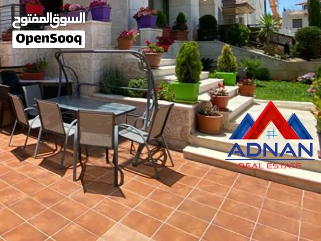 عبدون شقة ارضية 4 نوم للإيجار مفروشة مع حديقة و كراج و مدخل خاص