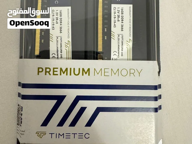 للبيع – 32GB Timetec DDR4 2666MHz RAM جديدة تمامًا