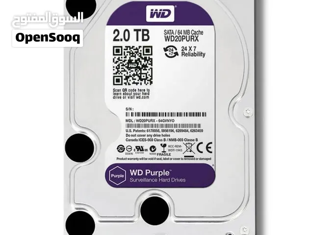 هارد مراقبة WD Purple 2TB SATA 3.5 بوصة لأنظمة DVR وNVR