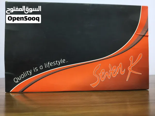 طقم Seven K أصلي جديد – حزام جلد + محفظة جلد بالعلبة