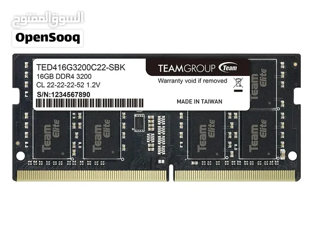 رام لابتوب سعة 16GB DDR4 بسرعة 3200MHz TEAMGROUP