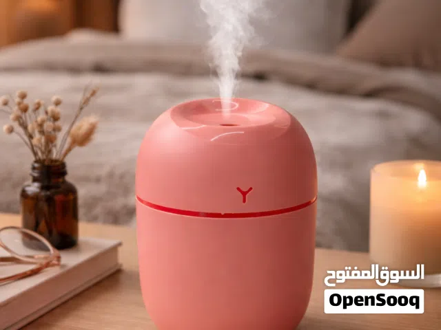 جهاز ترطيب هواء إلكتروني صغير الحجم على شكل بيضة ملونة.   0 الشكل والتصميم: يأتي بتصميم مدمج وجذاب ع