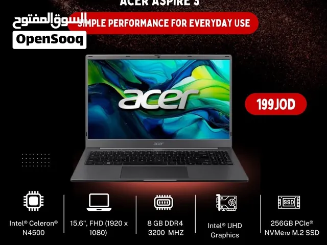 لابتوب ايسر سيليرون Laptop Acer Celeron 8GB 256GB بافضل الاسعار