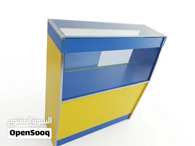 wooden ply shelf with glass display, with rear storage space and glass sliding opening. urgent sale