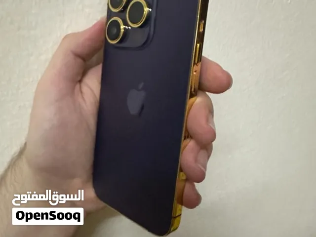 ايفون 14 برو باللون البنفسجي مطلي بالذهب