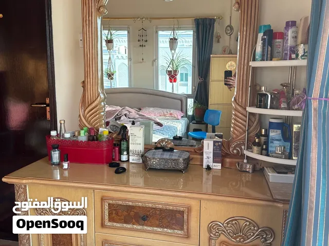 Mirror with dressing table and drawers