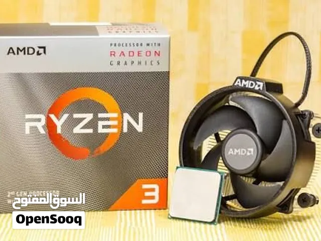 معالج Ryzen 3200g مستعمل كامل المحلقات (المبرد - العلبة) سليم شغال بشكل ممتاز مابي ضرر
