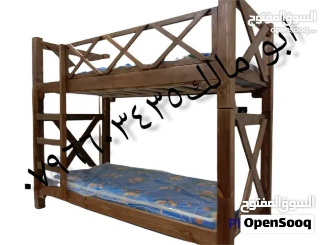 تخت طابقين لا نعمل بتجاري  وأسرة من أحسن انوع الخشب حسب الطلب صناعة ممتازة سرير  مفرد