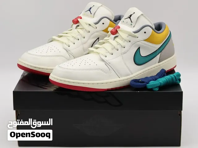 Nike Air Jordan 1 Low PRM Sail Cashmere College Grey Blue (Men's)