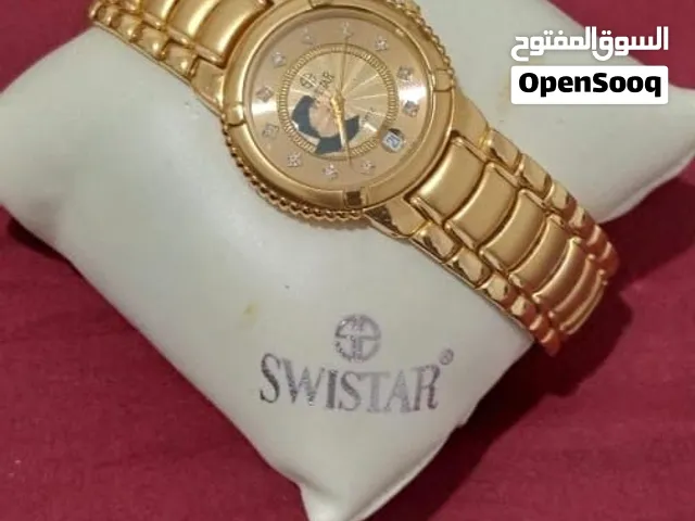 ساعة سوسريه ذهب عيار24
