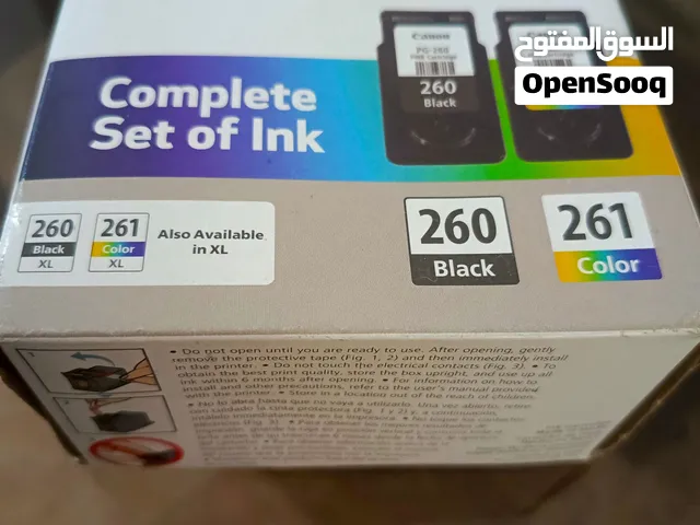 حبر طابعة canon PG-260 /261 value pack  تحتوي على عبوتين اسود /ملون  علبة جديدة مسكرة