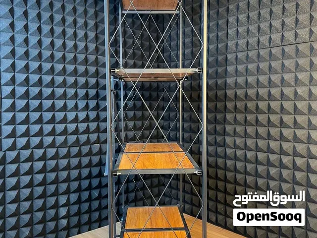 رف تخزين فاخر 4 طوابق قابل للطي بعجلات  موديل عملي  حجم 72×31×125 سم