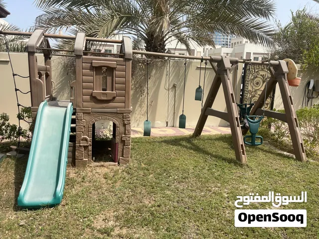 ألعاب أطفال خارجية كبيرة للبيع – زحليطة + أرجوحة + بيت ألعاب Large Outdoor Kids Playset for Sale