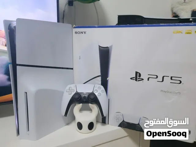 بلاستيشن فايف اسلم نسخه محرك الاقراص مع كرتونته و ايد وجميع الاسلاك