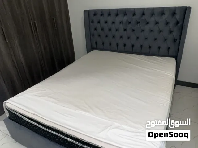 Modern Queen Size Velvet Bed + Premium Pillow-Top Mattress (160x200 cm)