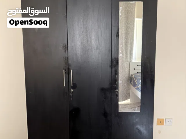 3 Door Wardrobe with Mirror – Black – Excellent Condition