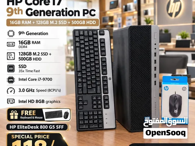 HP Core i7 9th Gen PC 16GB RAM 128GB M.2 SSD + 500GB HDD (35x Time Fast) FREE Keyboard & Mouse