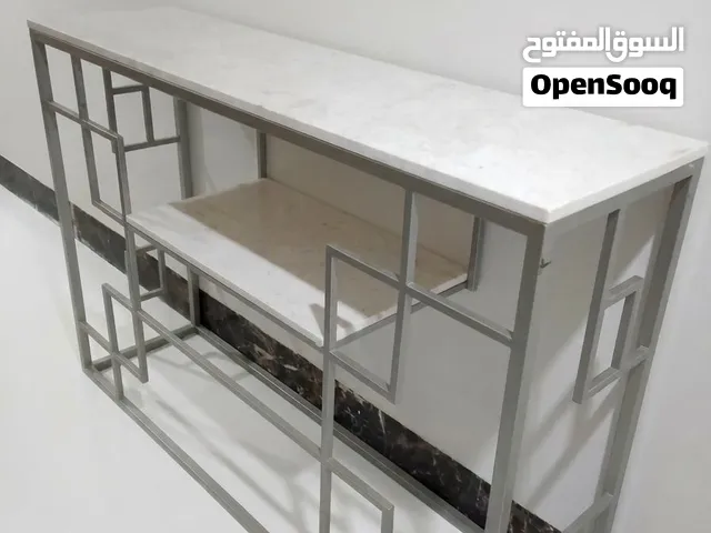 طاولة الكونسول والضيافة geometric console and serving table,