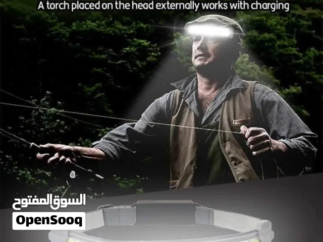 كشاف راس ليد شحن مع حساس مصباح ضوء شريط ليد اضائه مع ضوء طوارئ احمر لوكس
