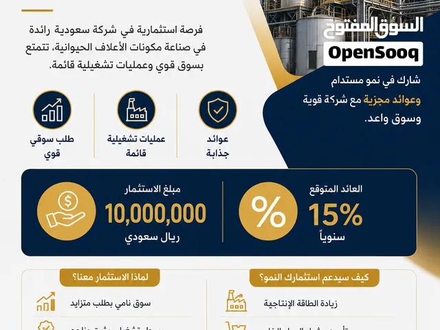 استثمارات صناعية ذات عوائد كبيرة