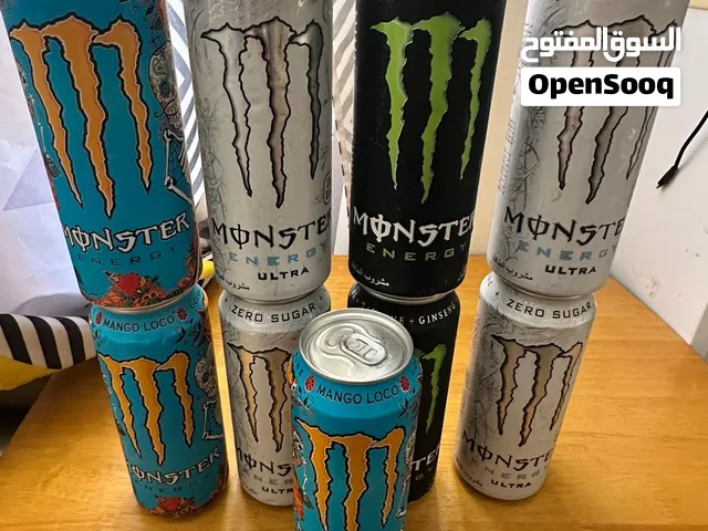 مشروب طقة مونستر مستورد بجميع النكهات والألوان ويوجد كمية كبيرة