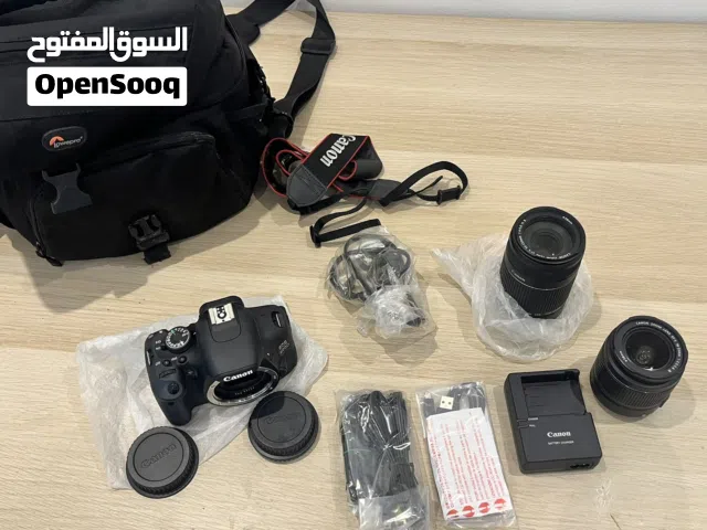 للبيع كاميرا كانون Canon EOS 600D بحالة الوكالة (شبه جديدة مع عدستين وكافة الملحقات)