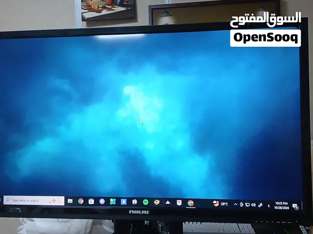 شاشة نيكاي  46بوصة FHD 60hrz مع ستاند متنقل اسود مع رف للريموتات