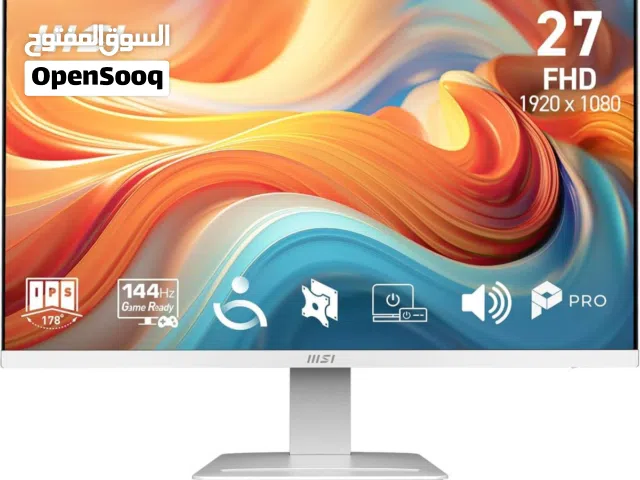شاشة ام سي اي جيمج 144Hz مع مخرج سماعة صوت 27 بوصة  msi PRO MP273 E14A
