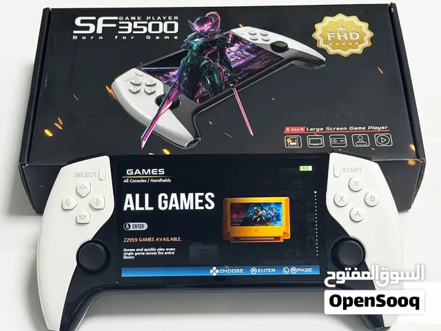 جهاز ألعاب محمول جديد SF3500 بشاشة 5 بوصة لعام 2026، يدعم محاكيات PS1 وGBA وSNES وMAME، جهاز ألعاب م