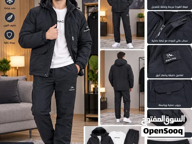 طقم رجالي 3قطع  من وزن 75 ل95  2حجم فقط  3x/4x بنطلون سكوبا  ليكرا مبطن  بلوزة سكوبا ليكرا مبطن  جاك