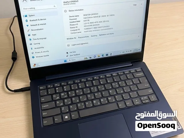 لابتوب لينوفو Lenovo IdeaPad بحالة ممتازة – 8GB RAM / 512GB SSD – مناسب للدراسة والأعمال اليومية