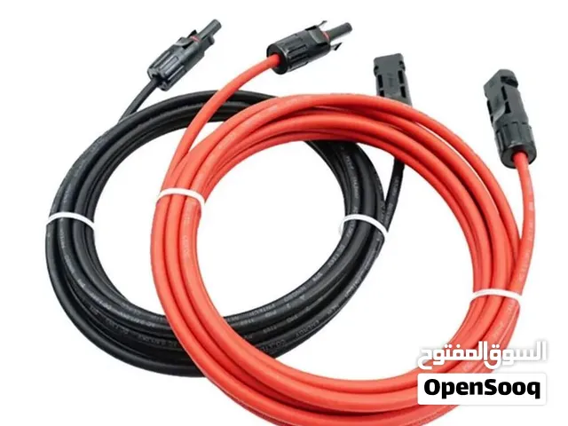 كابل شمسي بطول 3m, 6mm2 مع موصلات، نحاس مطلي بالقصدير، مقاوم للعوامل الجوية، سلك كهروضوئي
