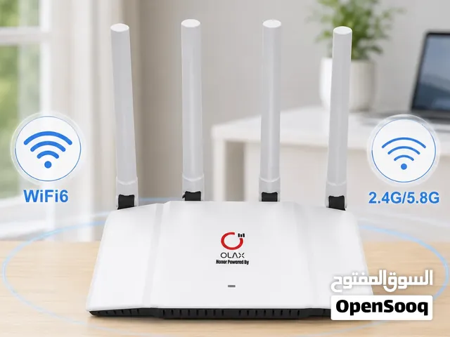 راوتر منزلي OLAX بتقنية واي فاي 6 بسرعة 1800