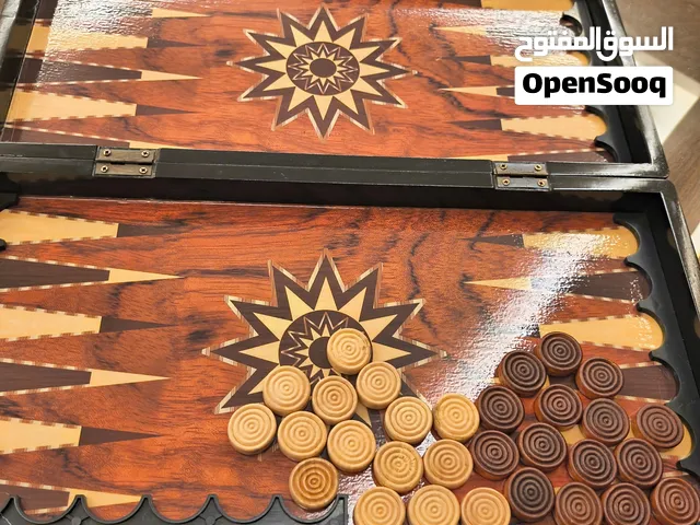 Handcrafted Wooden Backgammon & Checkers Board Set