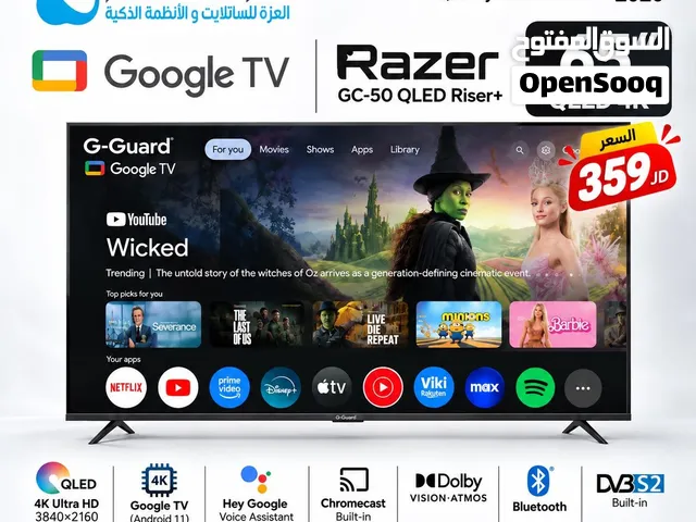 شاشه 65 انش جيجار G-Guard QLED 4K اندرويد اصلي مع اوامر صوتيه فقط 359 شامل توصيل