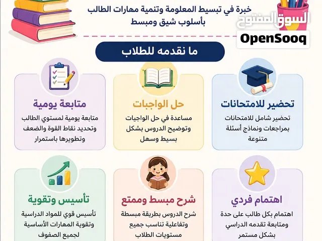 معلمة لجميع المواد