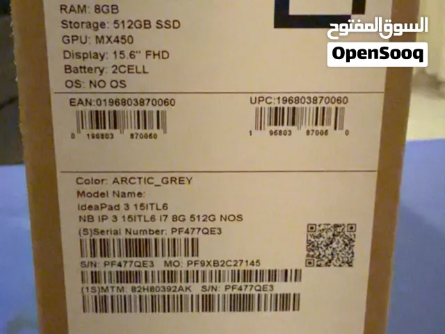 Lenovo IdeaPad 3 15ITL6 جهاز مستخدم اسبوعين