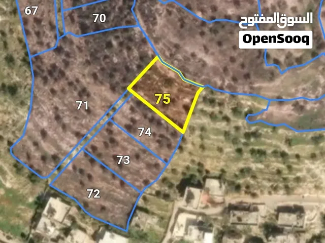 أرض للبيع في كفرعين لأغراض متعددة. موقع مطل