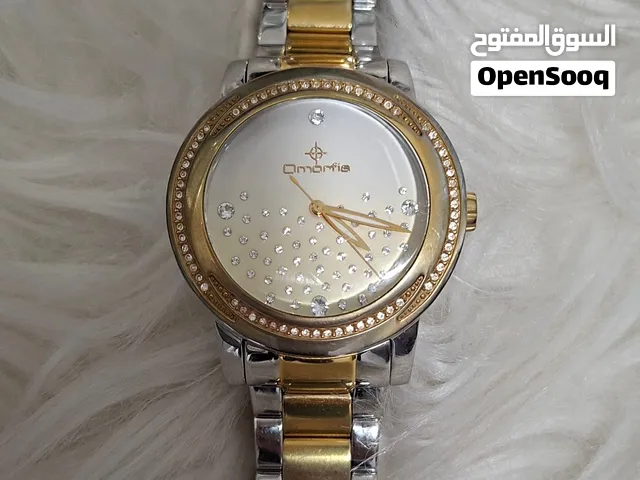 ساعة نسائية أصلية ماركة Omorfia أنيقة ثنائية اللون – شبه جديدة